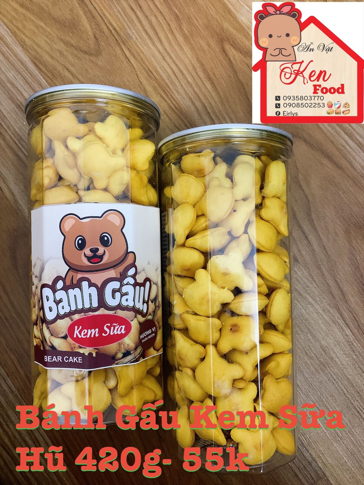 [HCM]Bánh Gấu Nhân Kem Sữa