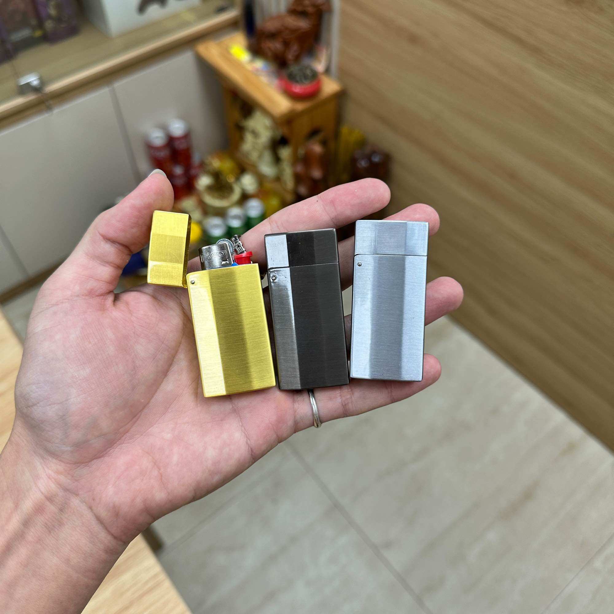 Vỏ Bật Lửa Bic j5 Mini - Kiểu Dáng Zippo - Kèm Ruột