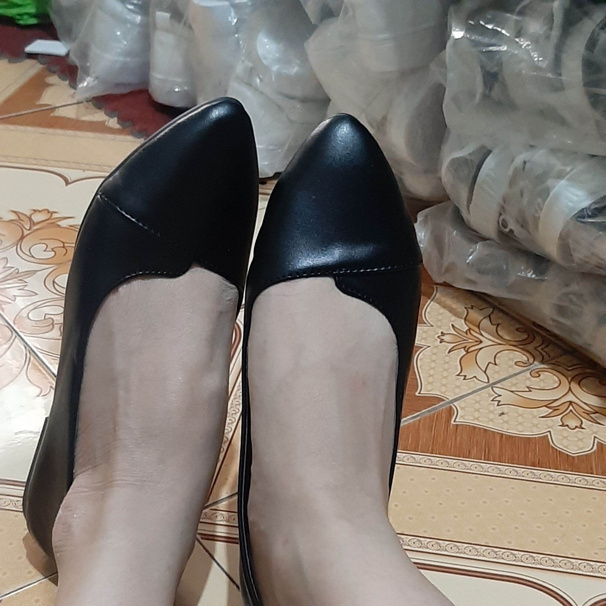 Giày búp bê mũi tim da mềm