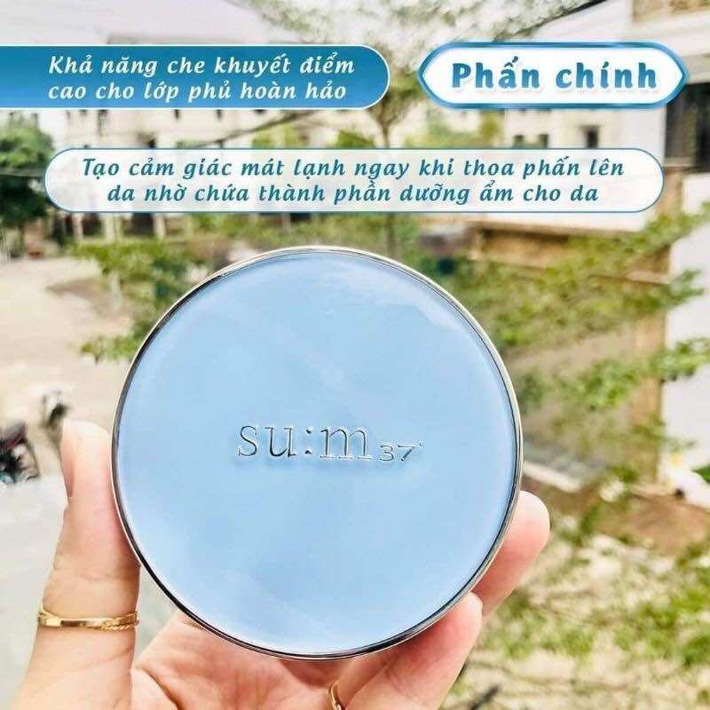 Hộp chính phấn nước sum xanh cho da dầu mụn, đã hỗn hợp spf50+/pa+++