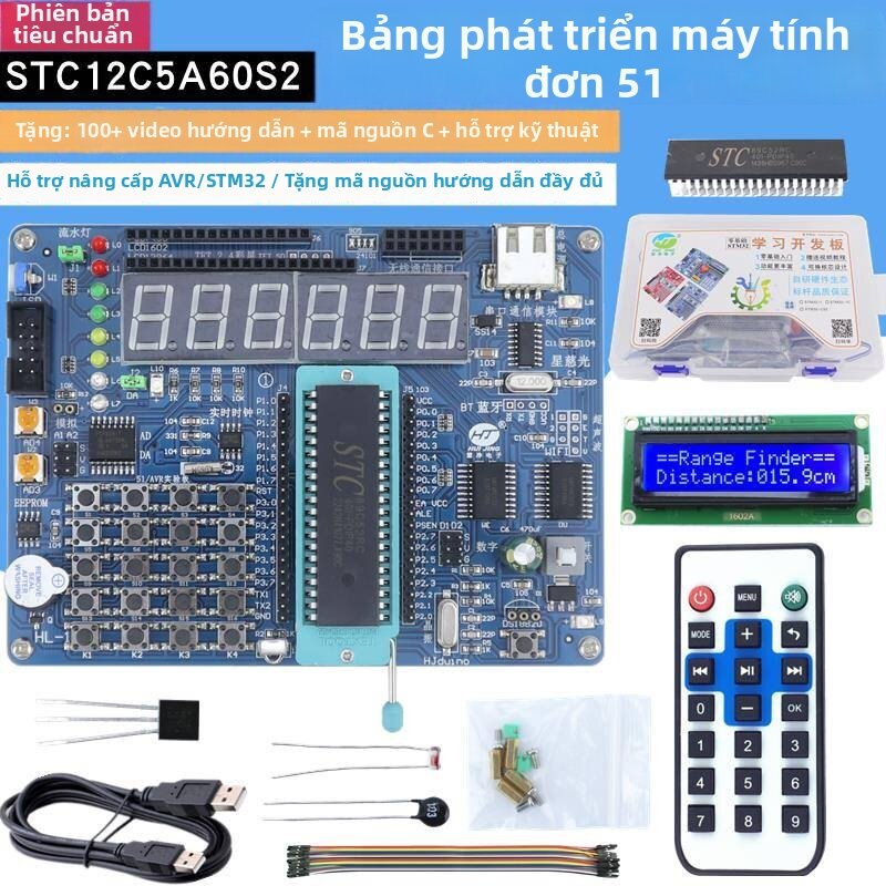Linh kiện máy tính KELAJI - 1T-51 Single Chip Development Board With Dual Core Giá 1,175,000 Đồng*Miễn phí vận chuyển