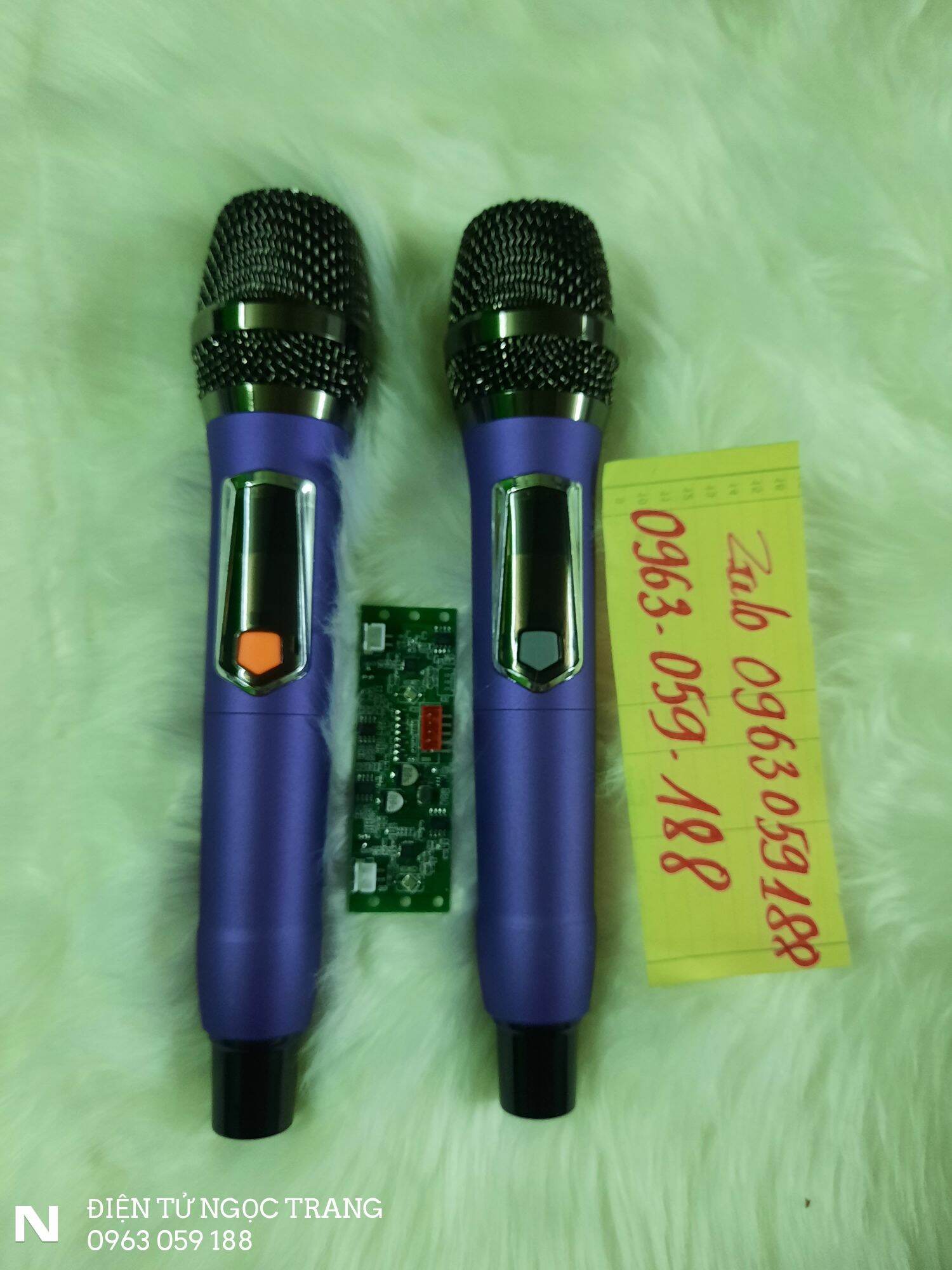 Micro uhf cho loa kéo set tần số tay nhôm - giá 1 cặp