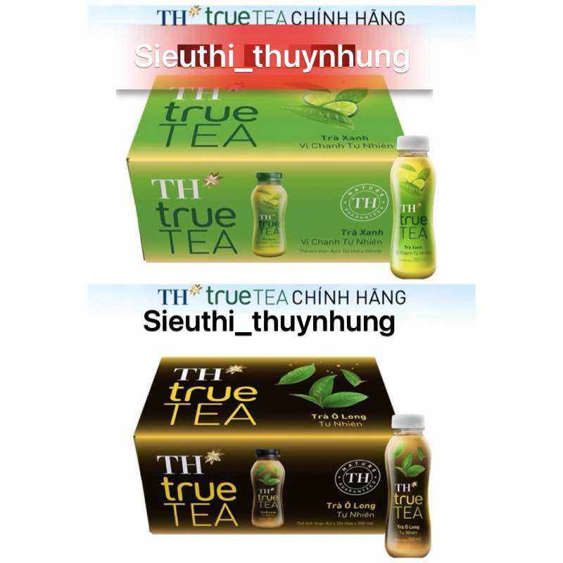 Thùng 24 Chai Trà Xanh, Trà Ô Long TH 350ml