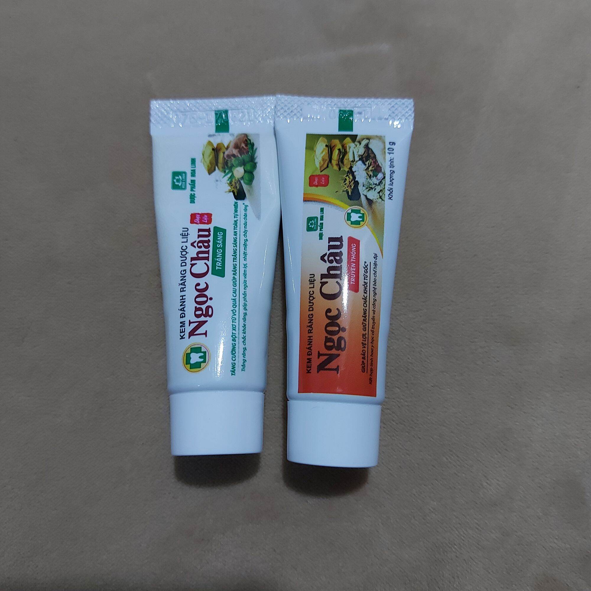 Kem đánh răng dược liệu Ngọc Châu 10g (tuýt dùng thử)