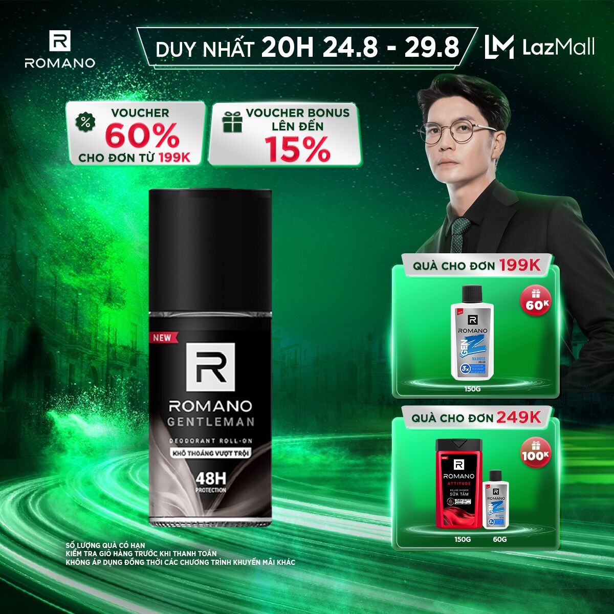 Lăn khử mùi Romano Gentleman 50ml