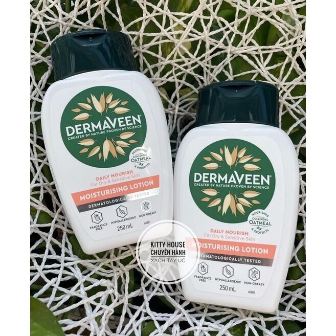 Kem dưỡng ẩm dermaveen moisturising lotion daily nourish chai 250ml