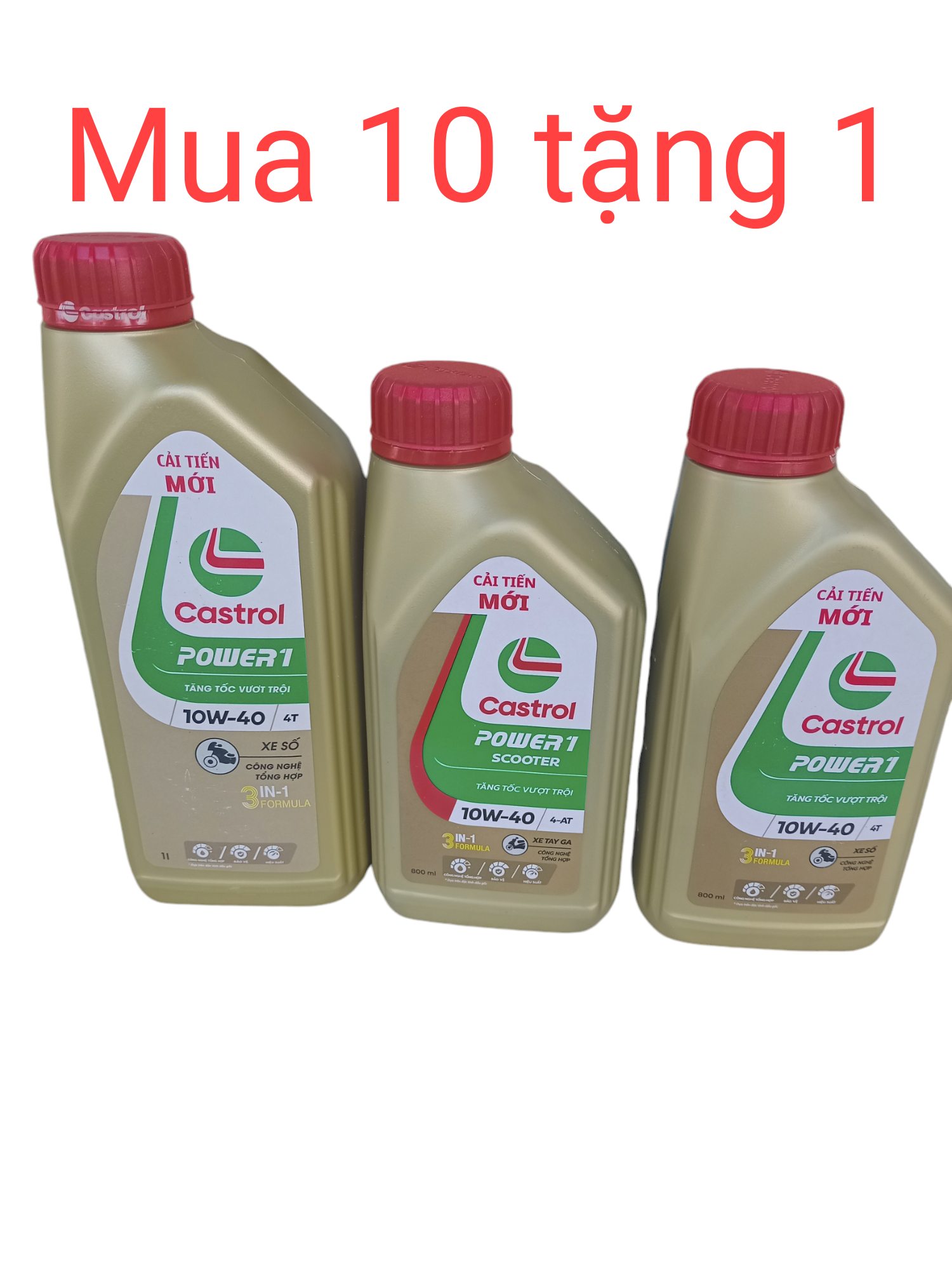 Dầu nhớt Castrol power 1 cải tiến mới xe ga và số