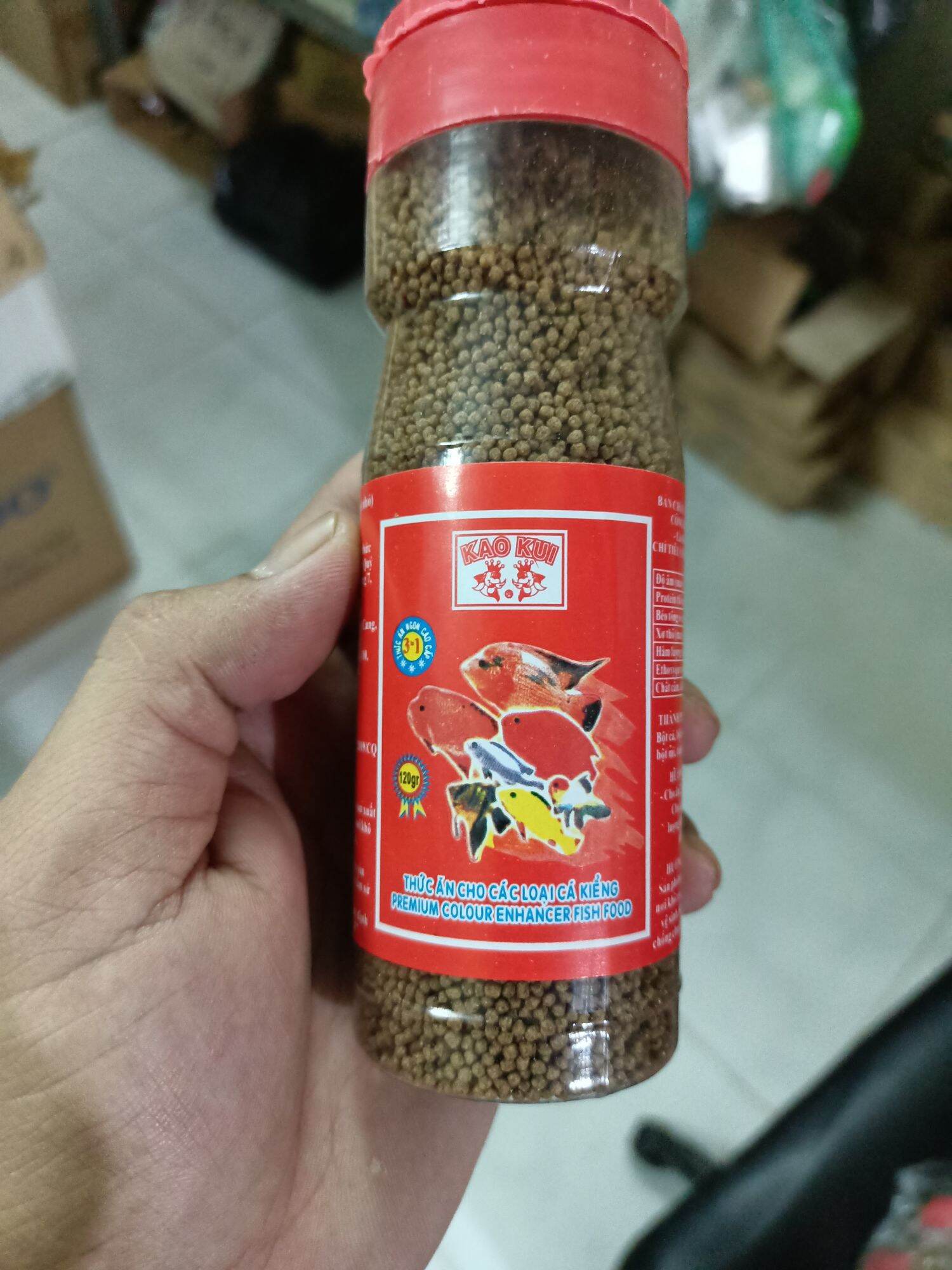 THỨC ĂN CHO CÁ CHAI 250G , CÁM CHO CÁ , THỨC ĂN CÁ CẢNH