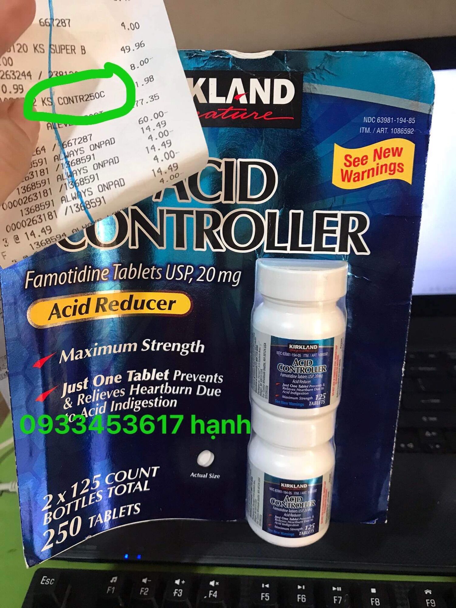 Viên uống Acid_controller 1 cặp của Mỹ