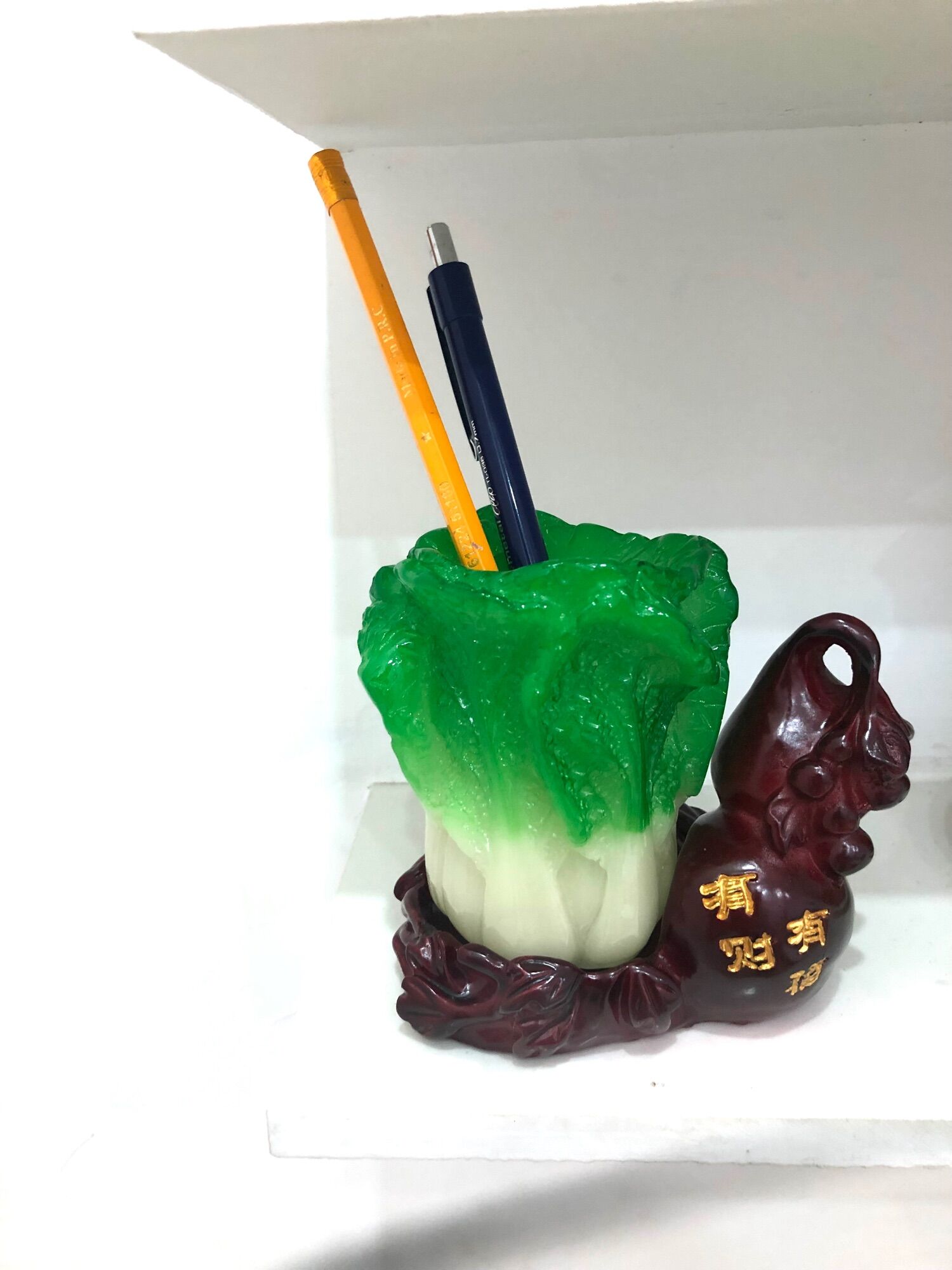 Ống cắm bút bắp cải phong thủy