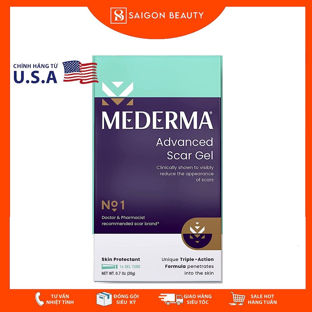 Kem giúp mờ sẹo Mederma Advanced Scar Gel 20g