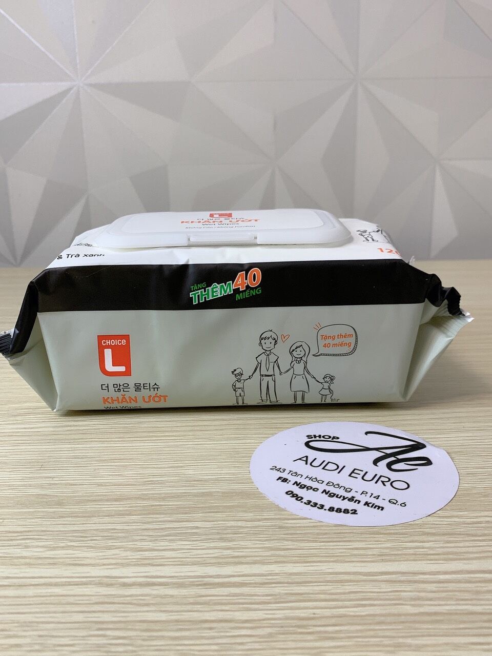 Set 2 gói khăn giấy ướt choice l hương yến mạch trà xanh