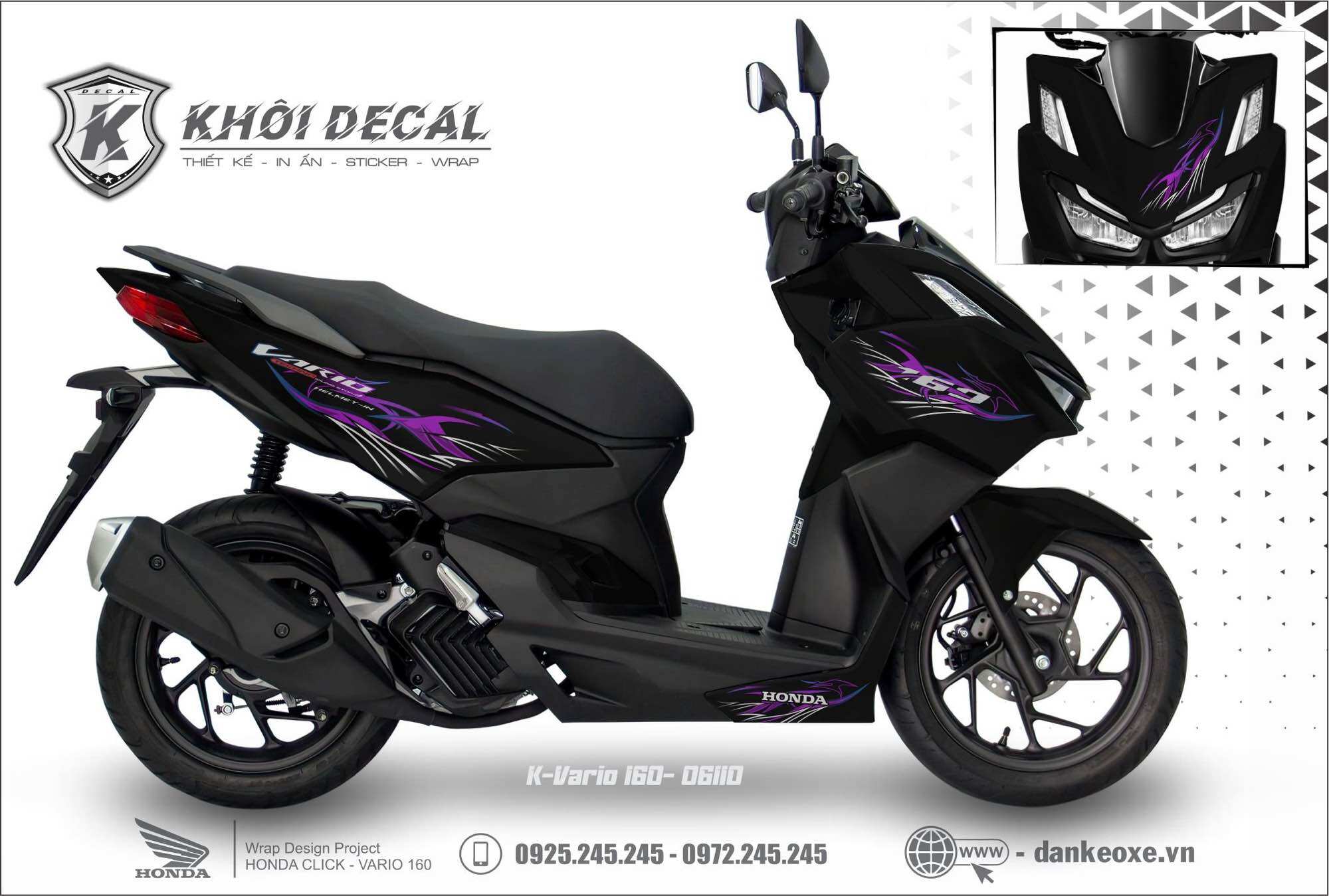 Tem Vario 160 decal cao cấp