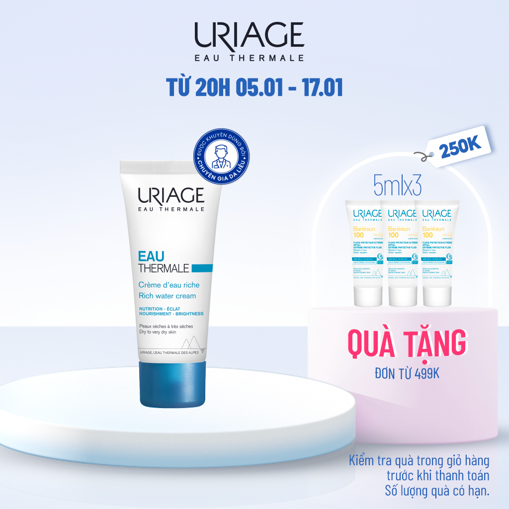 Dưỡng ẩm khoáng chuyên sâu dạng kem cho mọi loại da URIAGE EAU THERMALE CREME D'EAU T 40ml