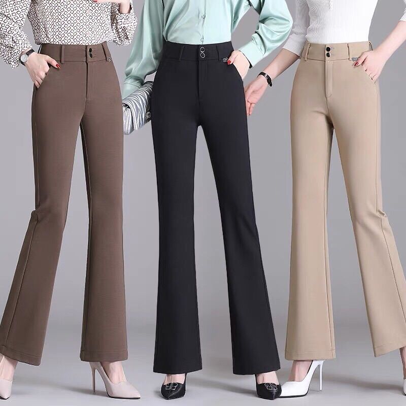 Quần tây công sở,quần loe suông dài 97cm m555