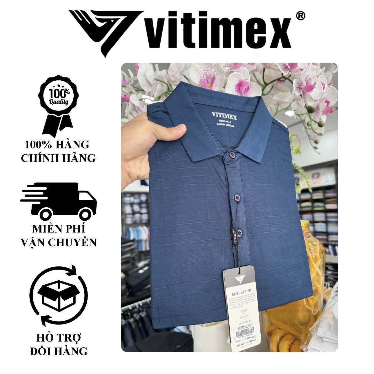 Áo Polo nam Vitimex form RegularFit còn size S-L