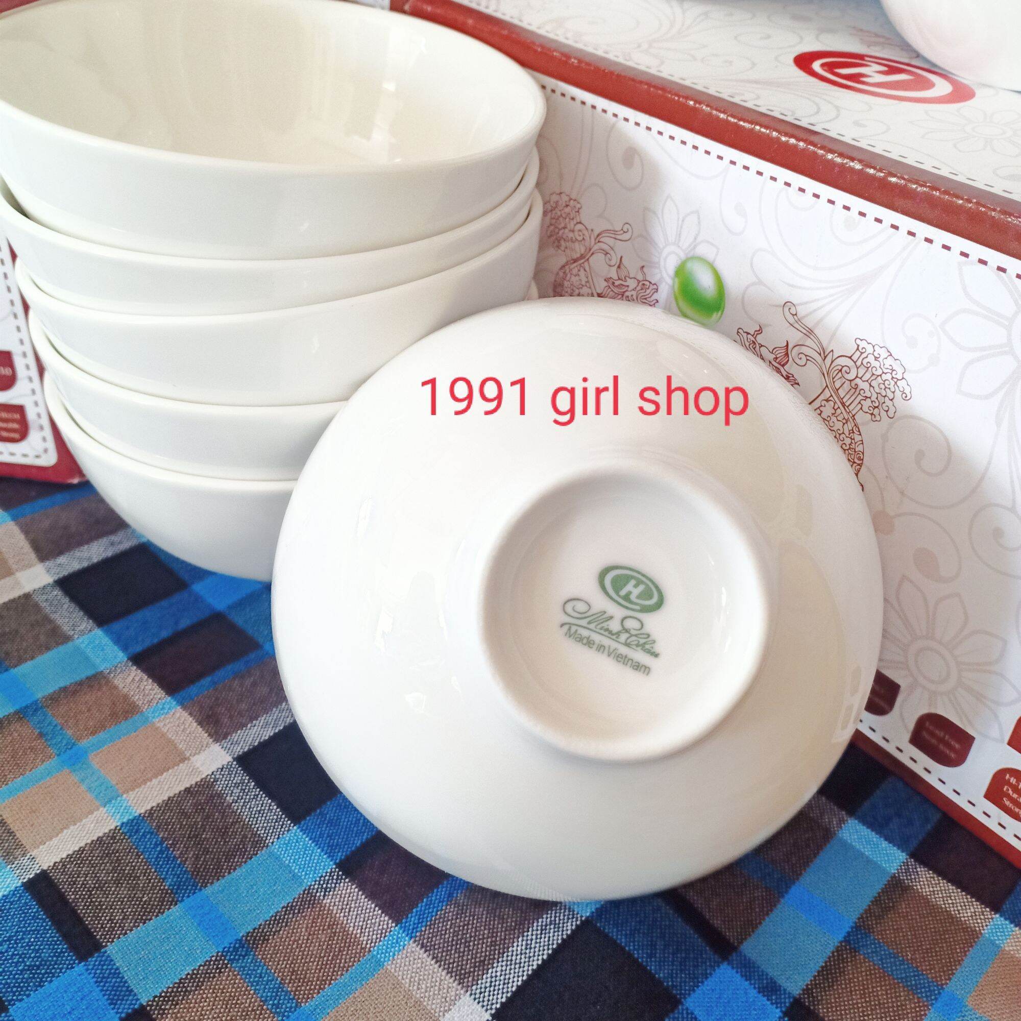 Combo 10 Chén cơm Minh Châu Gốm sứ cao cấp, sang trọng