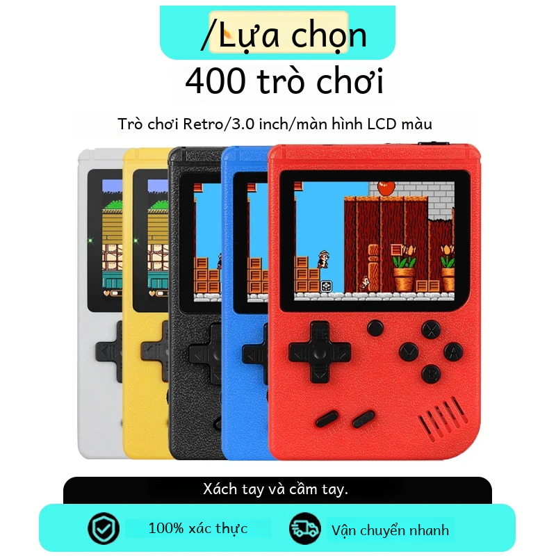 Máy Chơi Game Cầm Tay Di Động 400 Trong 1 Retro Màn Hình LCD Màu 3.0 Inch Tích Hợp 500 Trò Chơi Dành Cho Trẻ Em Sạc Micro USB Độ Phân Giải Màn Hình Micro Hdm 640x480