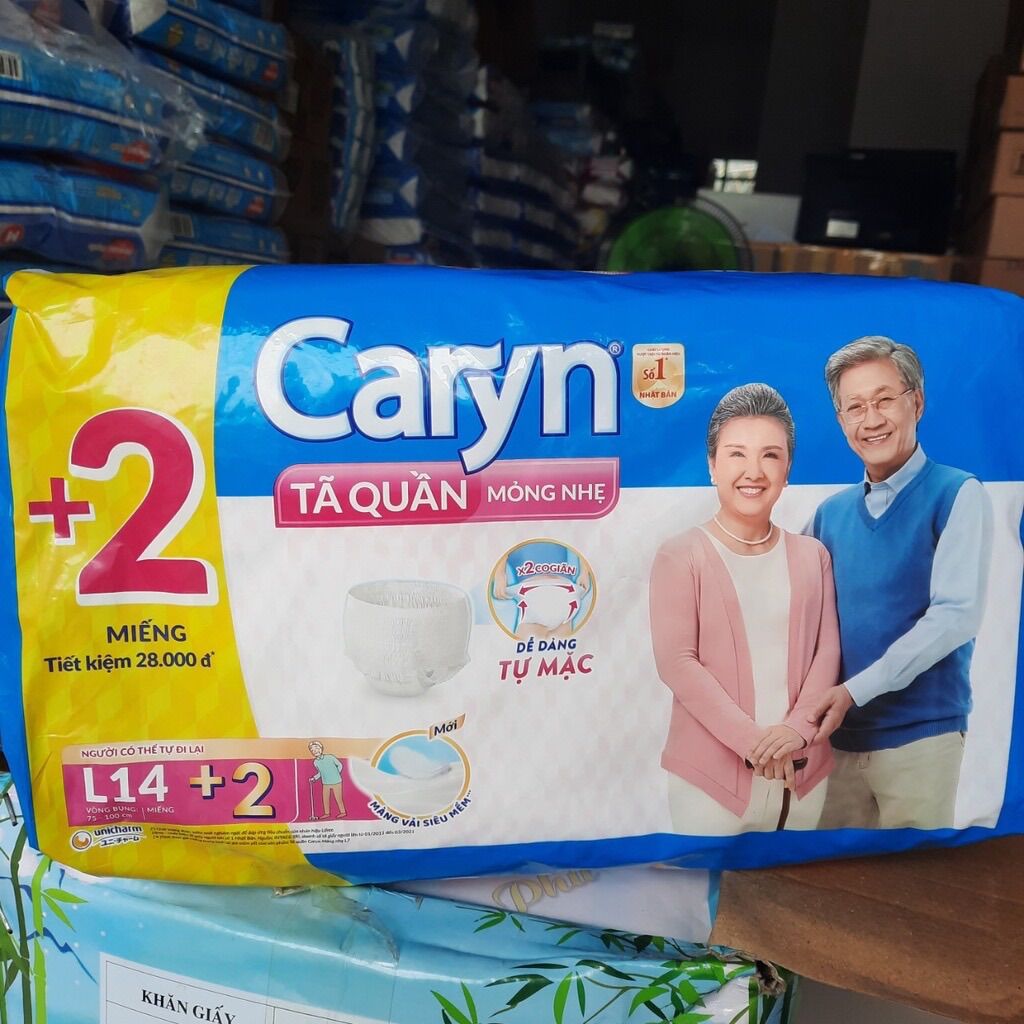 TÃ QUẦN CARYN NGƯỜI GIÀ L14, M16 (tặng thêm 2 miếng)