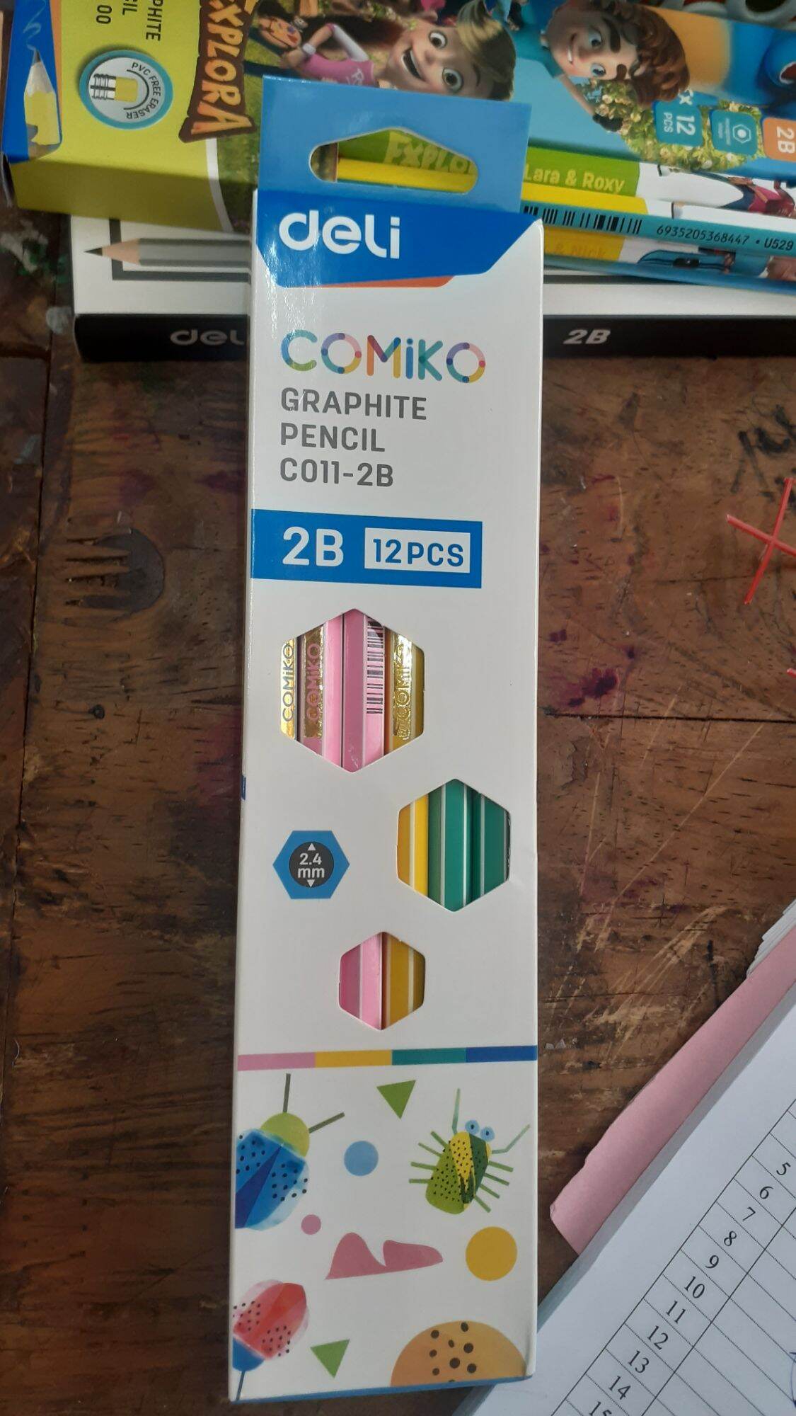 Hộp bút chì 2b Deli Comiko C011 12 bút