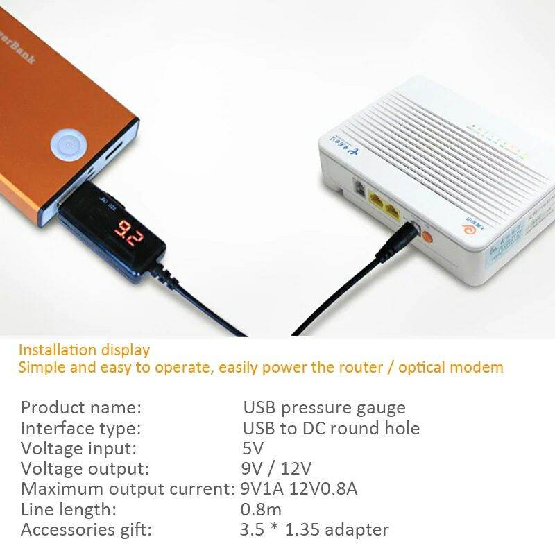 USB cho bộ phát Wifi khi mất điện tăng áp 5V ra 12V 9V