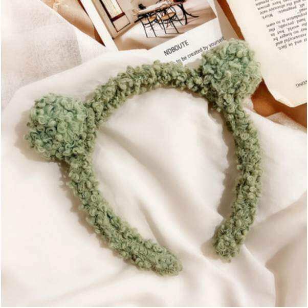 Băng Đô Bờm Cotton Phối Tai Gấu PKT04