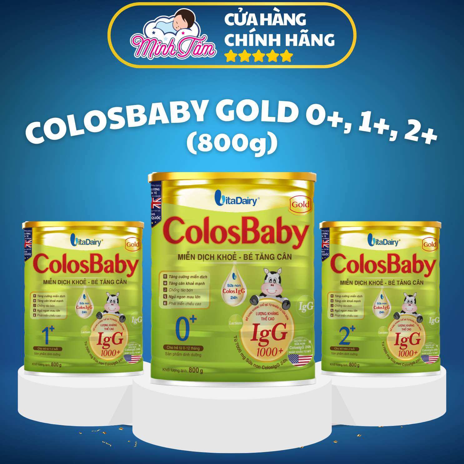 Sữa bột vitadairy colosbaby gold 0+,1+,2+