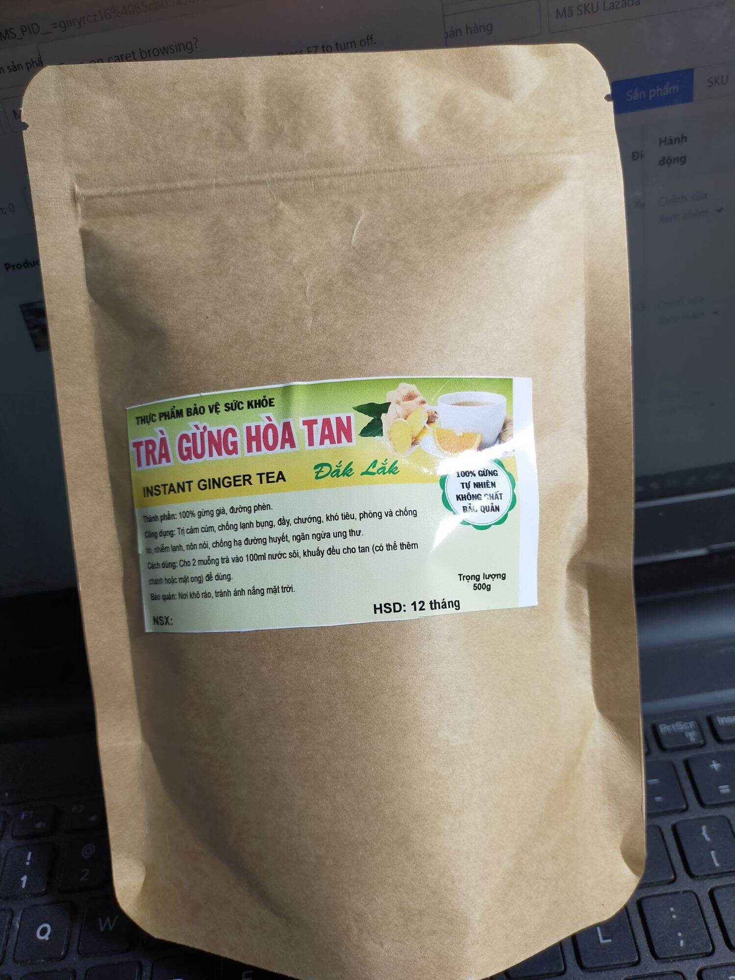 Trà Gừng Hoà Tan Daklak Chuẩn Sạch Hot Ginger