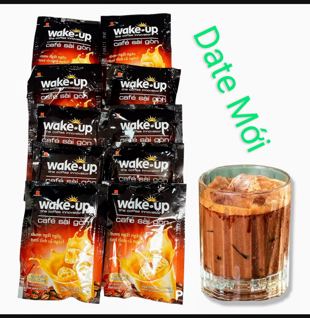Combo 72 gói cà phê wake up sài gòn ngon rẻ date mới