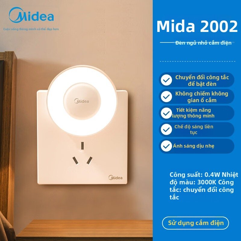 Midea |Đèn Ban Đêm Điều Khiển Từ Xa