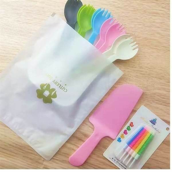 Set dao dĩa kèm nến