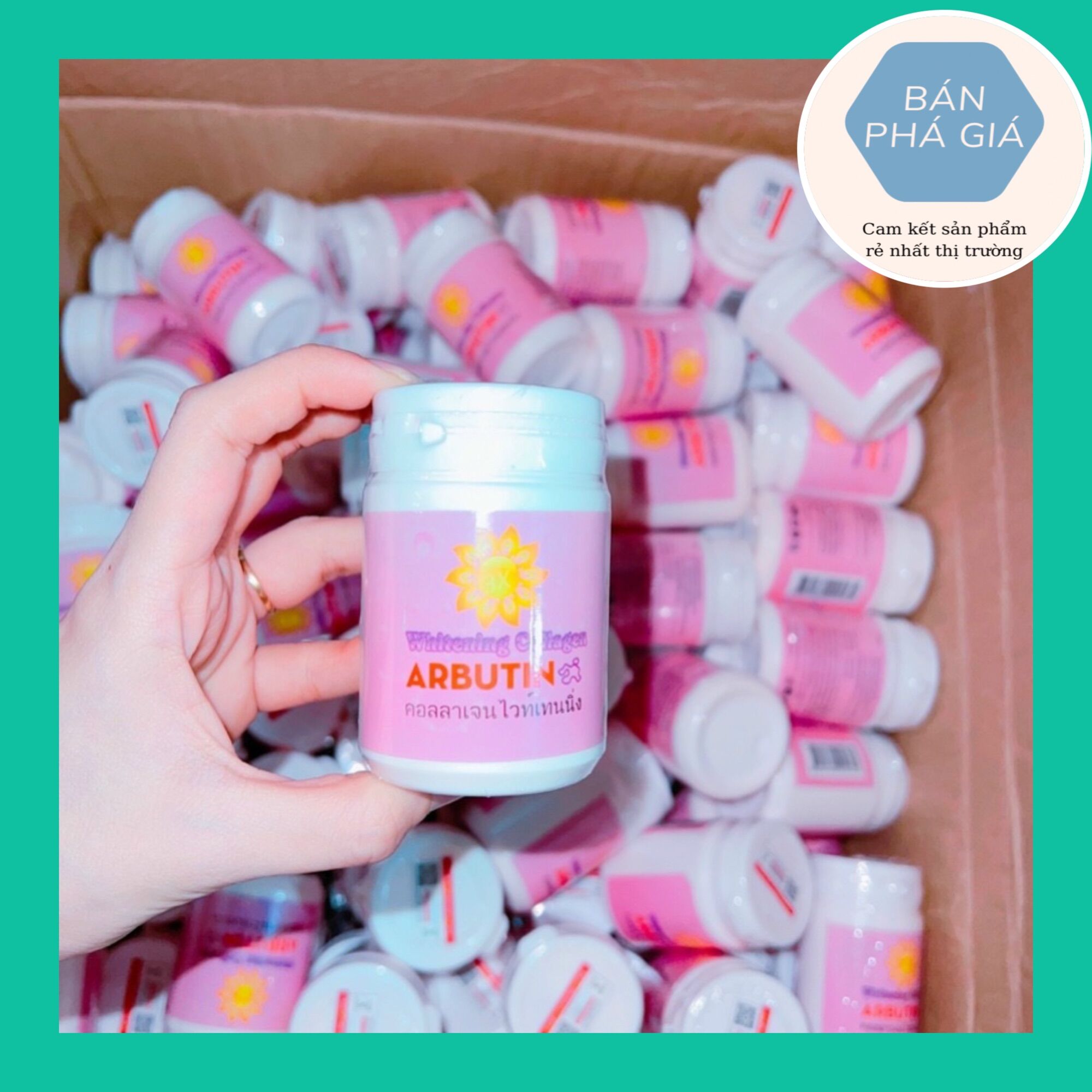 Kích trắng abutin 3c3 siêu trắng kích trắng da body hủ 250g