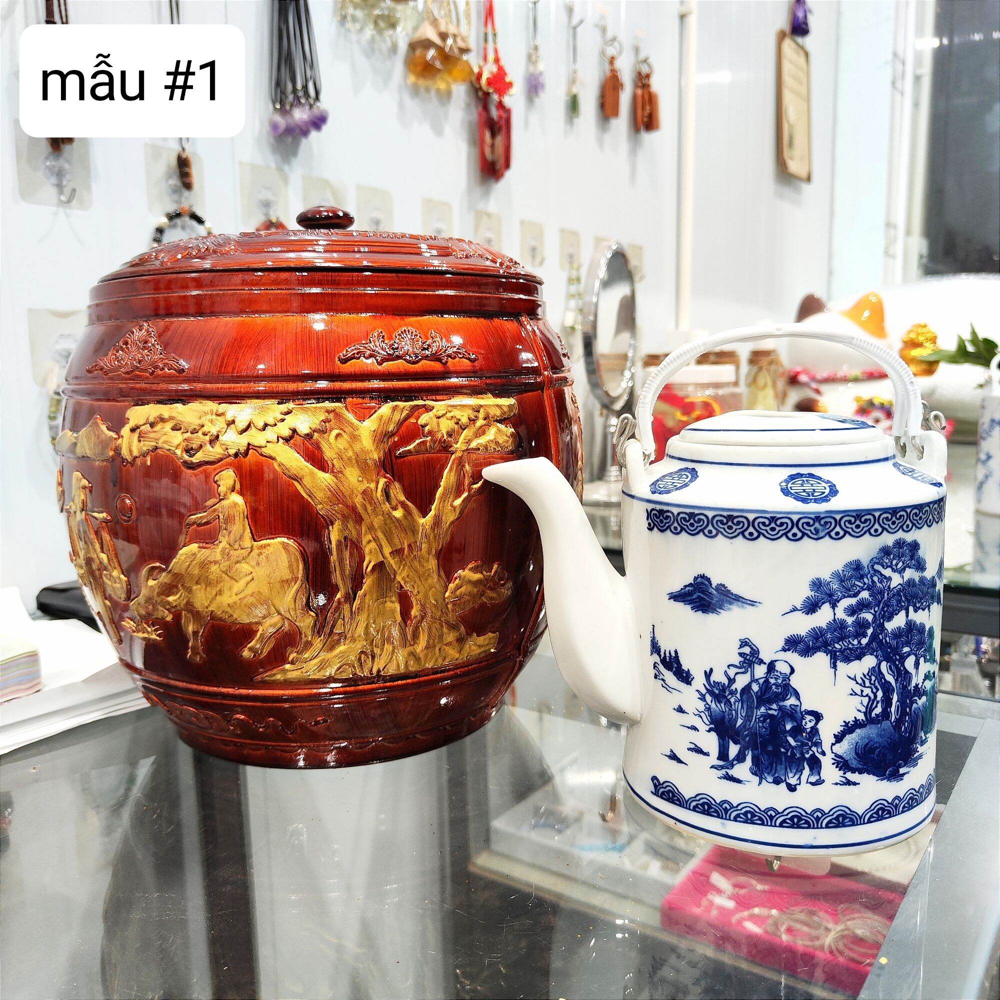 Giỏ ủ ấm tích 1,5l nhựa minh hải - giành tích ủ ấm - giỏ ủ ấm trà đồng quê