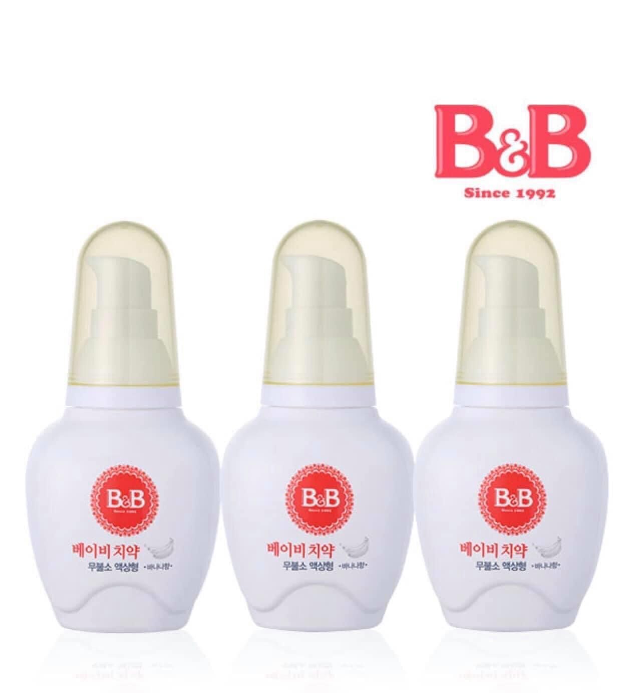 (ĐỦ BILL) Kem đánh răng dạng gel vị chuối B&B Hàn Quốc