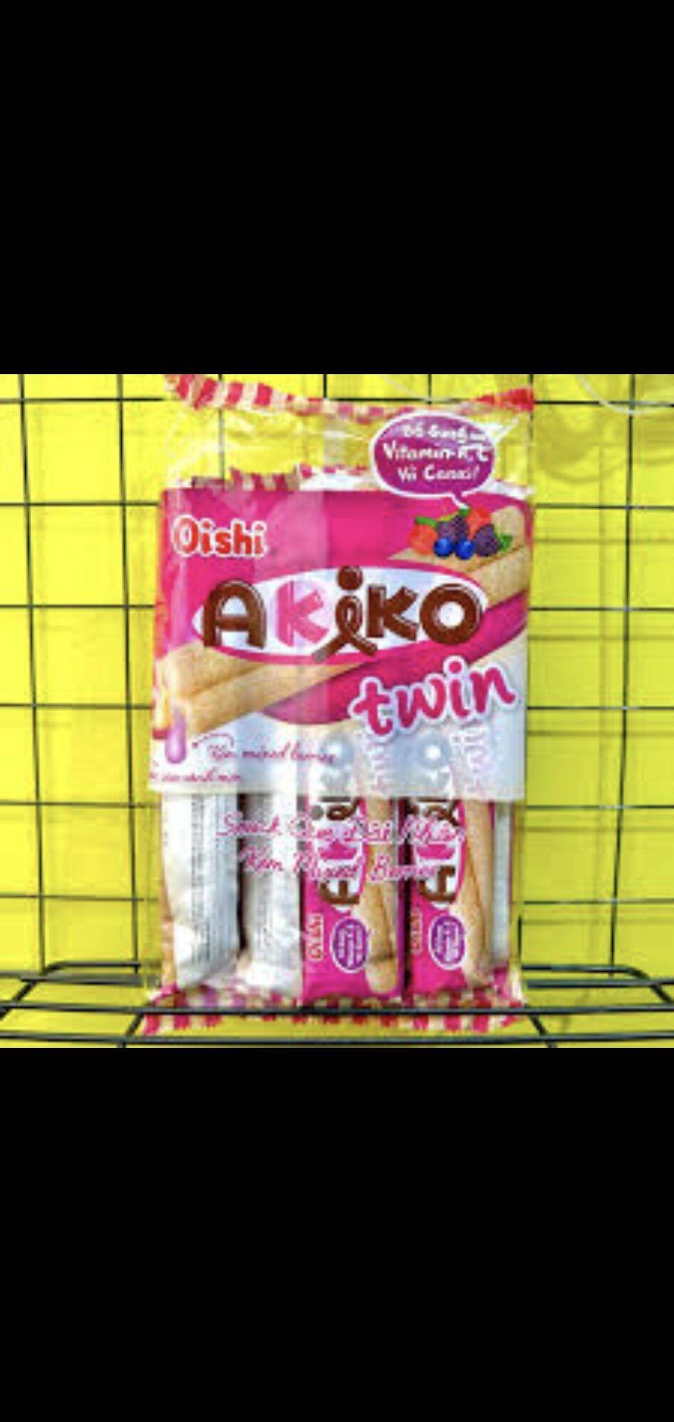 Bánh snack que đôi có nhân Oishi Akiko các vị gói 140g