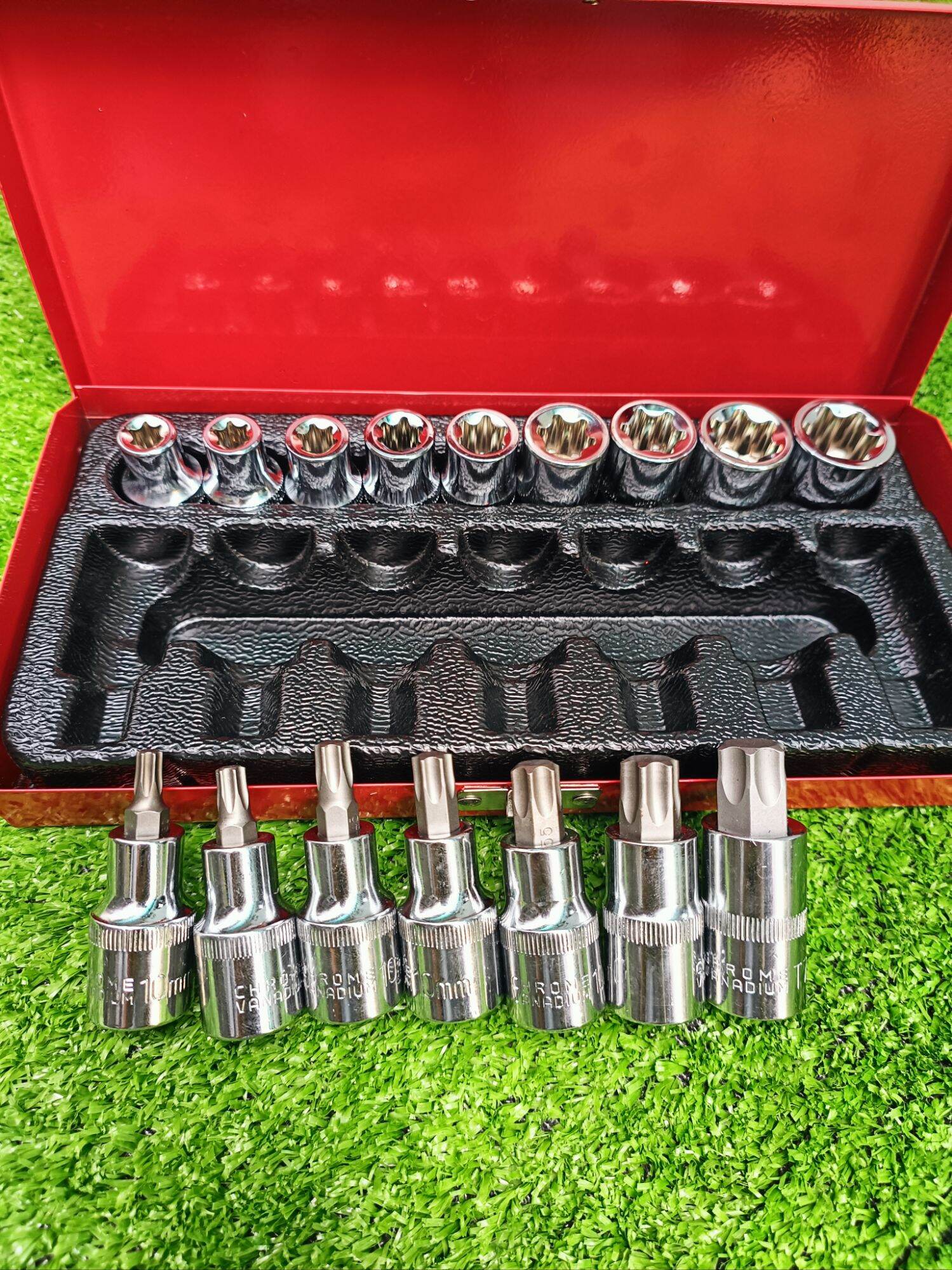 bộ típ E  và típ bông 16 chi tiết 1/2 cao cấp