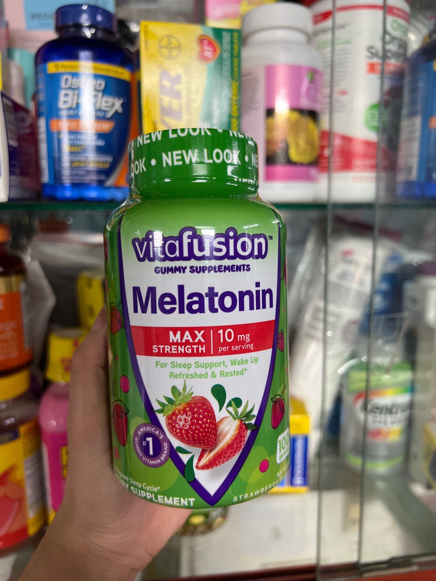 Kẹo dẻo giúp ngủ ngon vitafusion melatonin max strength 10mg