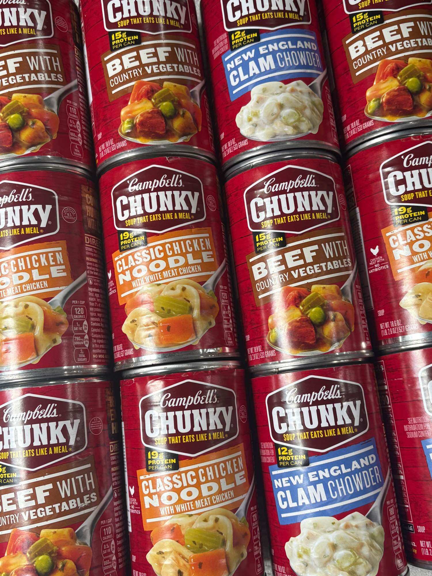 Súp Đóng Hộp Campbell’s Chunky - Súp Mỹ Ăn Liền Giàu Protein, Bữa Ăn Tiện Lợi Nhiều Vị