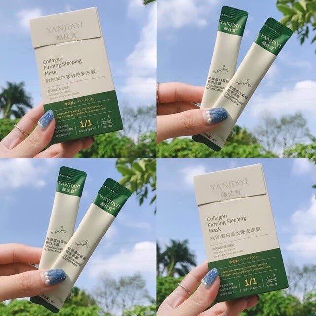 Hộp 20 gói mặt nạ ngủ colagen dạng thạch gel