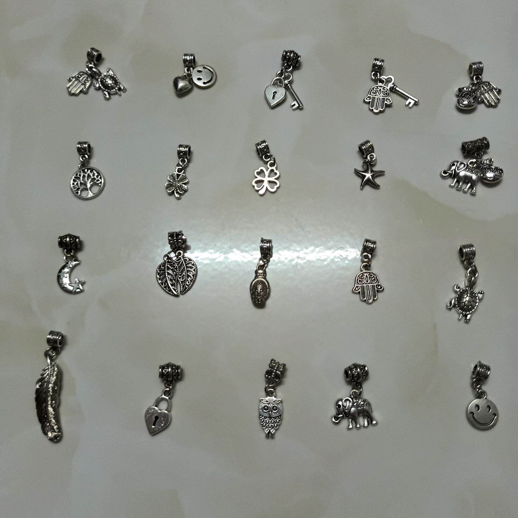 Charm Mở Cửa Trái Tim bạc thái ống lùa chặn vòng