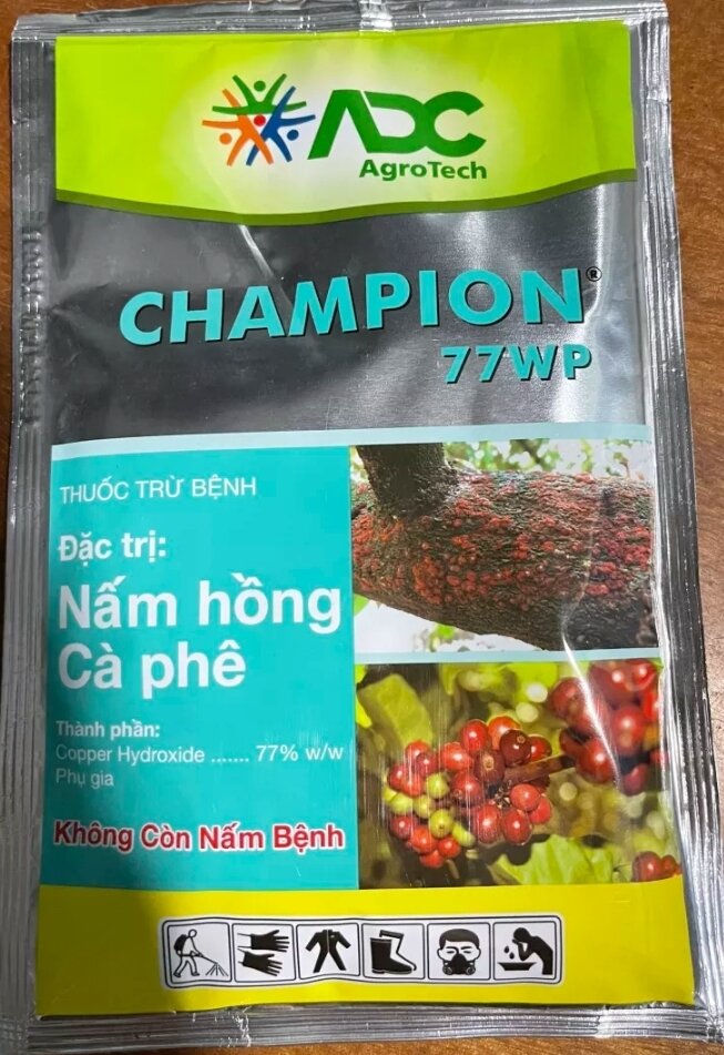Champion 77Wp 100g Pack - Plant Disease Control Product (Pink Fungus, Iron Rust, Downy Mildew)