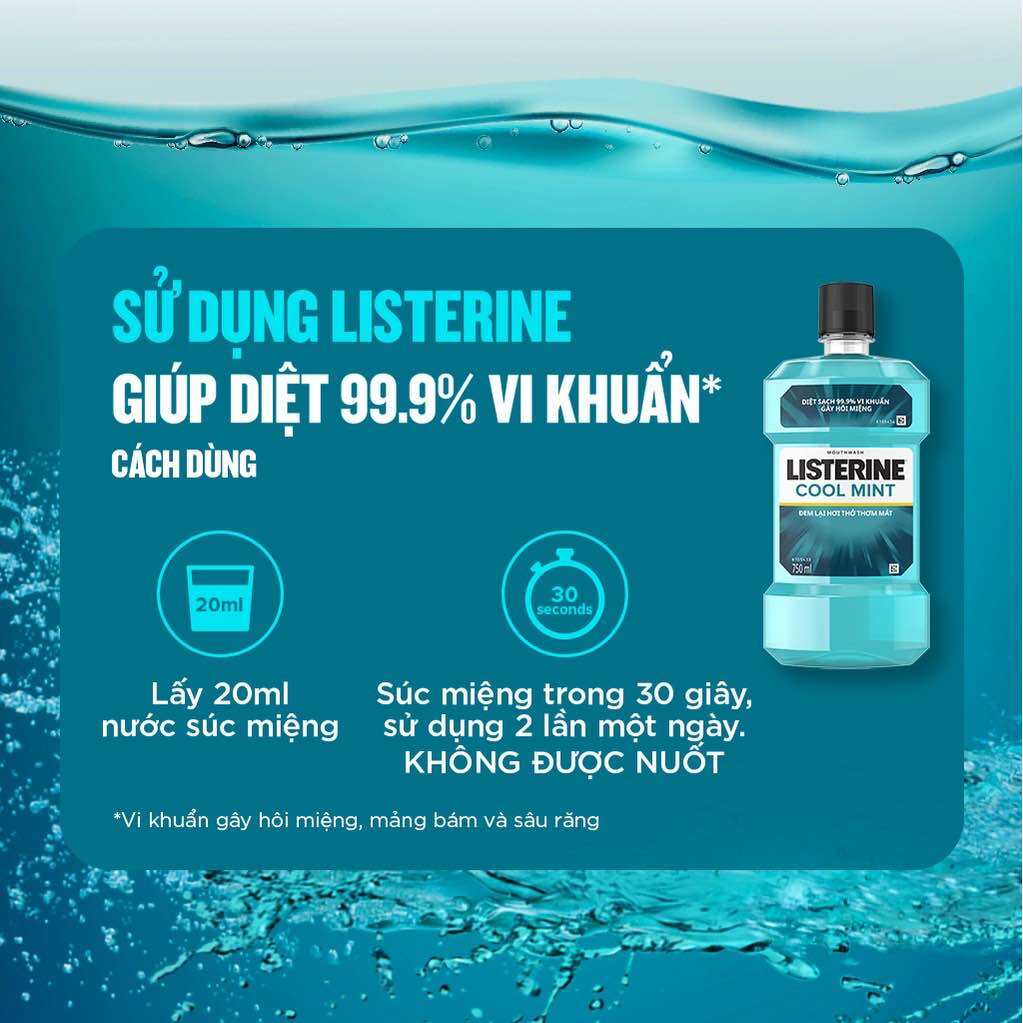 NƯỚC SÚC MIỆNG LISTERINE THÁI LAN 750ml & 250ML