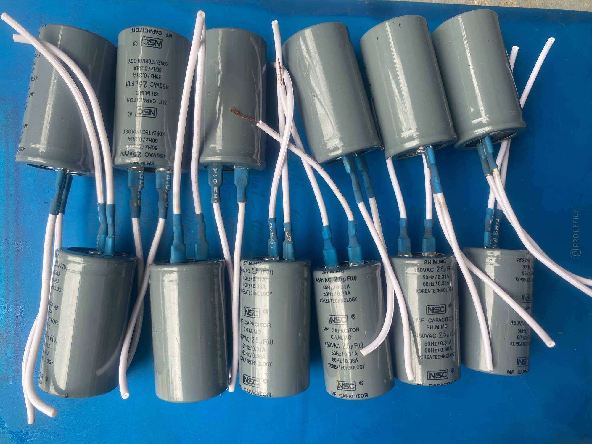 Tụ tròn 2,5mf/450v quạt trần bền gấp 3 lần Sẵn dây