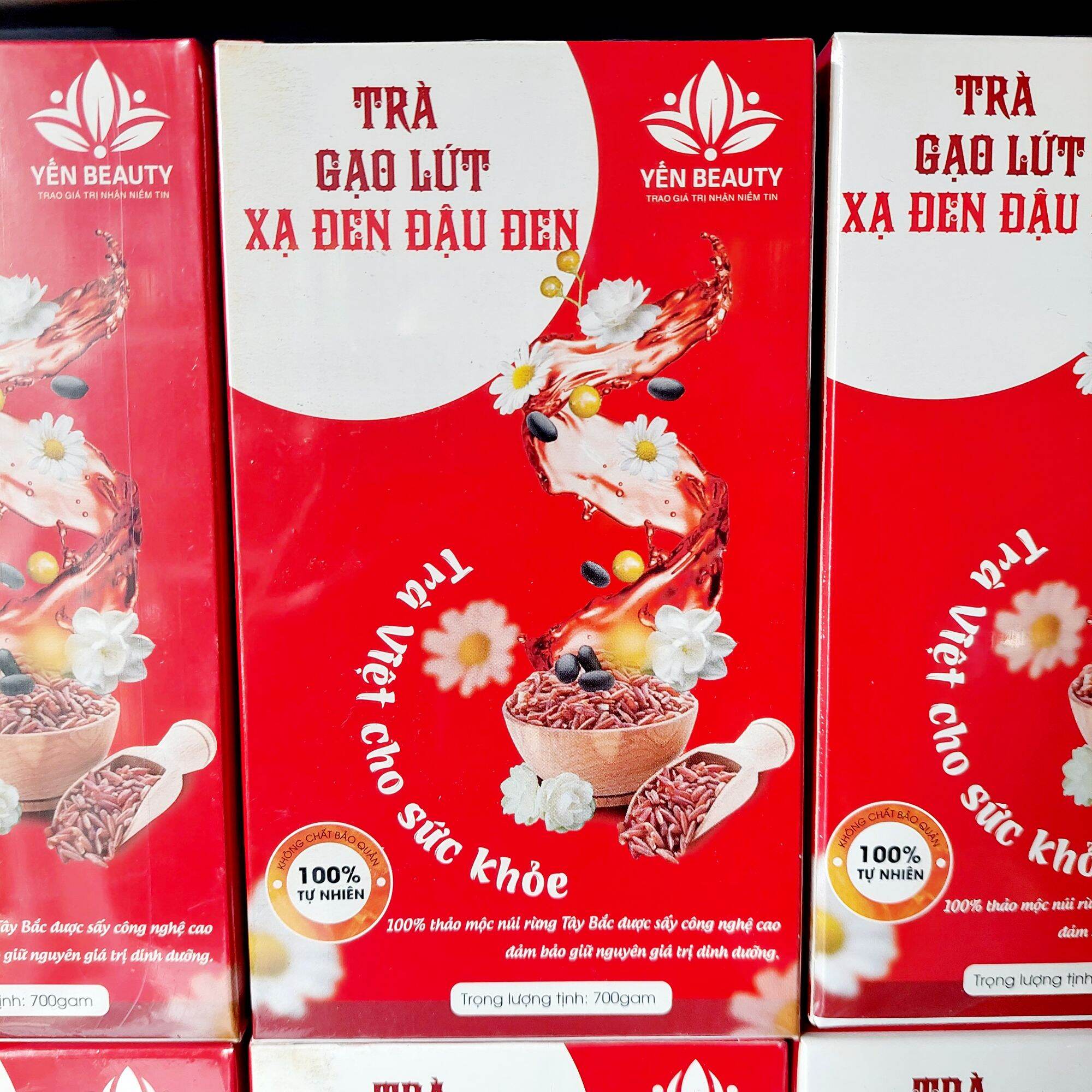 TRÀ GẠO LỨT XẠ ĐEN ĐẬU ĐEN - YẾN BEAUTY (700g/Hộp)