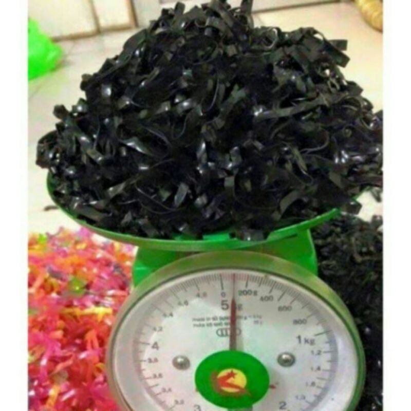 500g Thun cột tóc màu đen bản to (0.4×3cm)