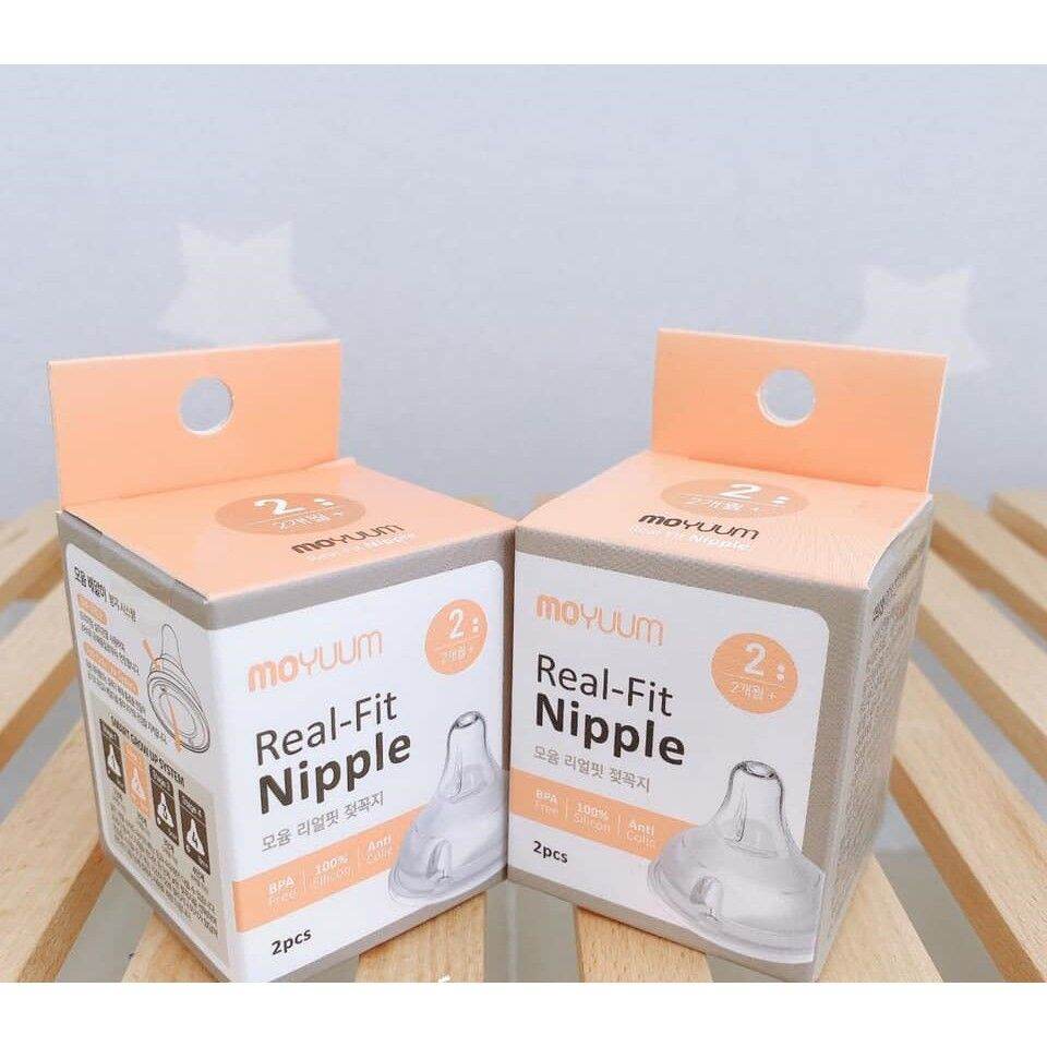 [Lẻ 1 cái] Núm ti moyuum số 1 chính hãng