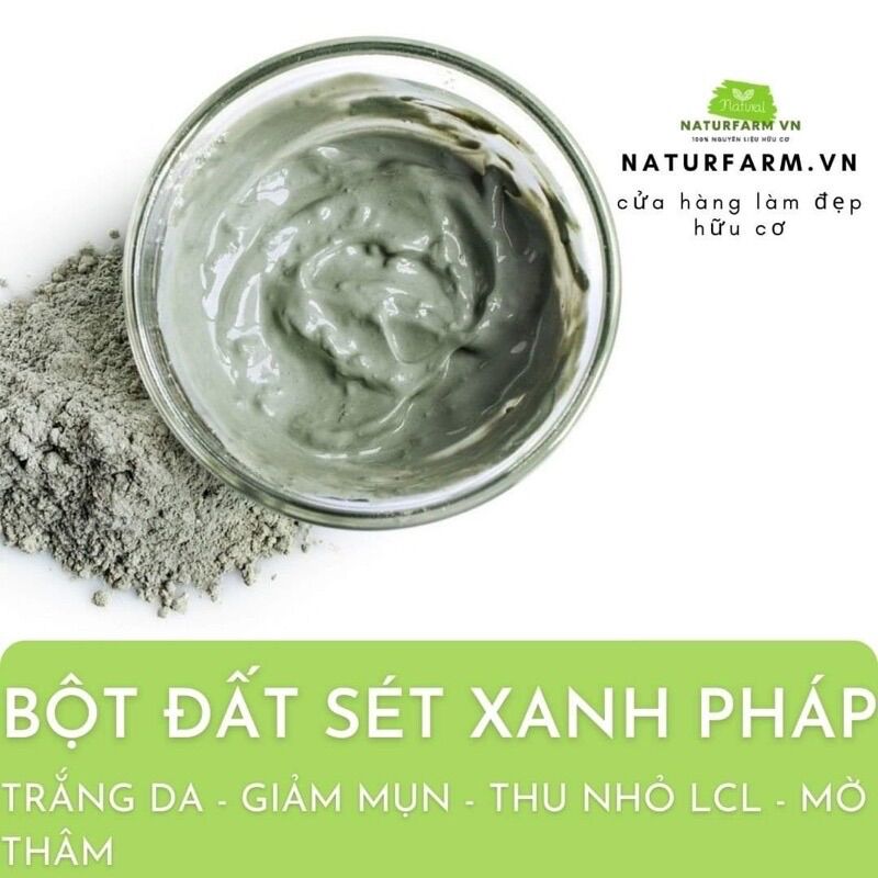 Bột đất sét xanh 100gr - Mặt nạ đất sét xanh pháp