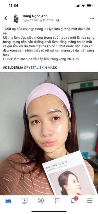 Mặt nạ thạch anh Celderma Crystal mask