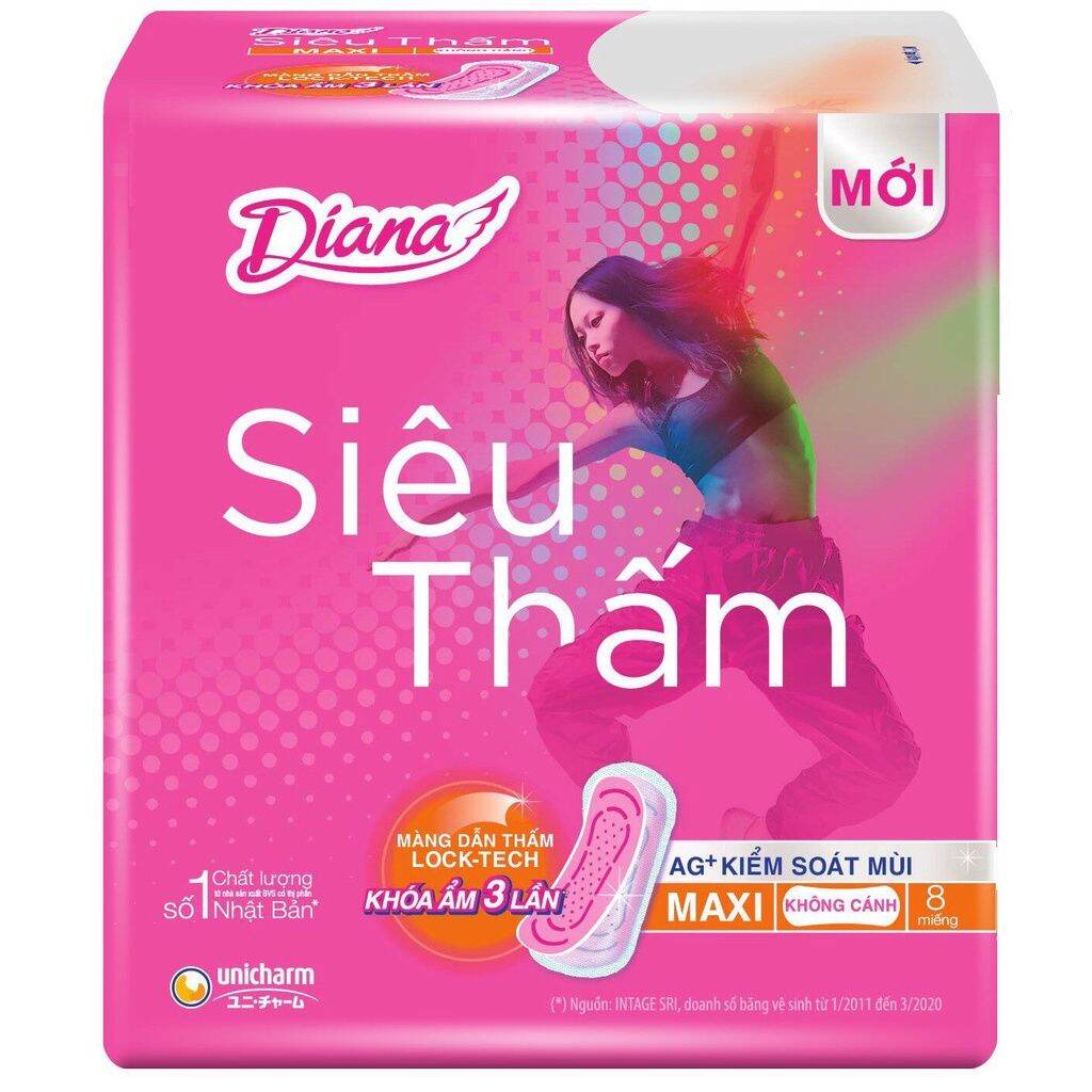 DIANA SIÊU MỎNG KHÔNG CÁNH 8 MIẾNG.