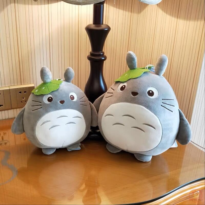Gấu bông totoro hoạt hình đội lá hàng nhập 30cm